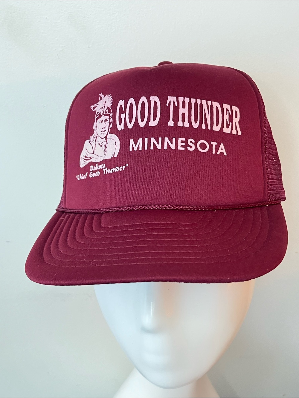 70’s Good Thunder Minnesota Maroon Trucker Hat - Excellent condition